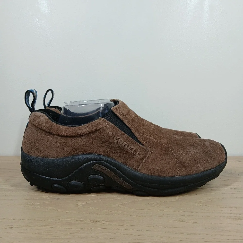 Merrell Fudge Loafers Men 10 Brown Suede Slip On Comfort Shoes Comfy Streetwear